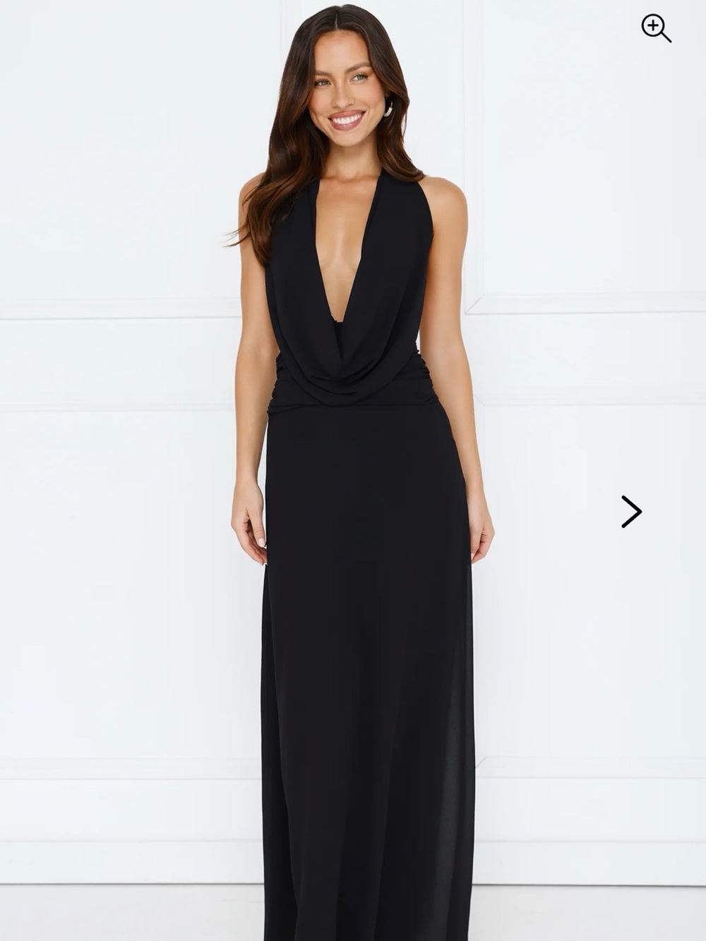 Hello Molly TRIXIE HALTER MAXI DRESS BLACK
